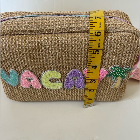 Raised Letter Vacay Toiletries Cosmetic Bag - Picture 10 of 15